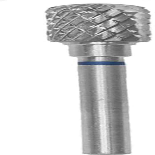 STALEKS PRO Carbide Cutter Bit - Rounded Cylinder (Blue Ring) I Attachment for Apparative Manicures and Pedicures I Grinding Attachment for Electric Grinding Equipment I Nail Drill Bit (FT30B050/13)