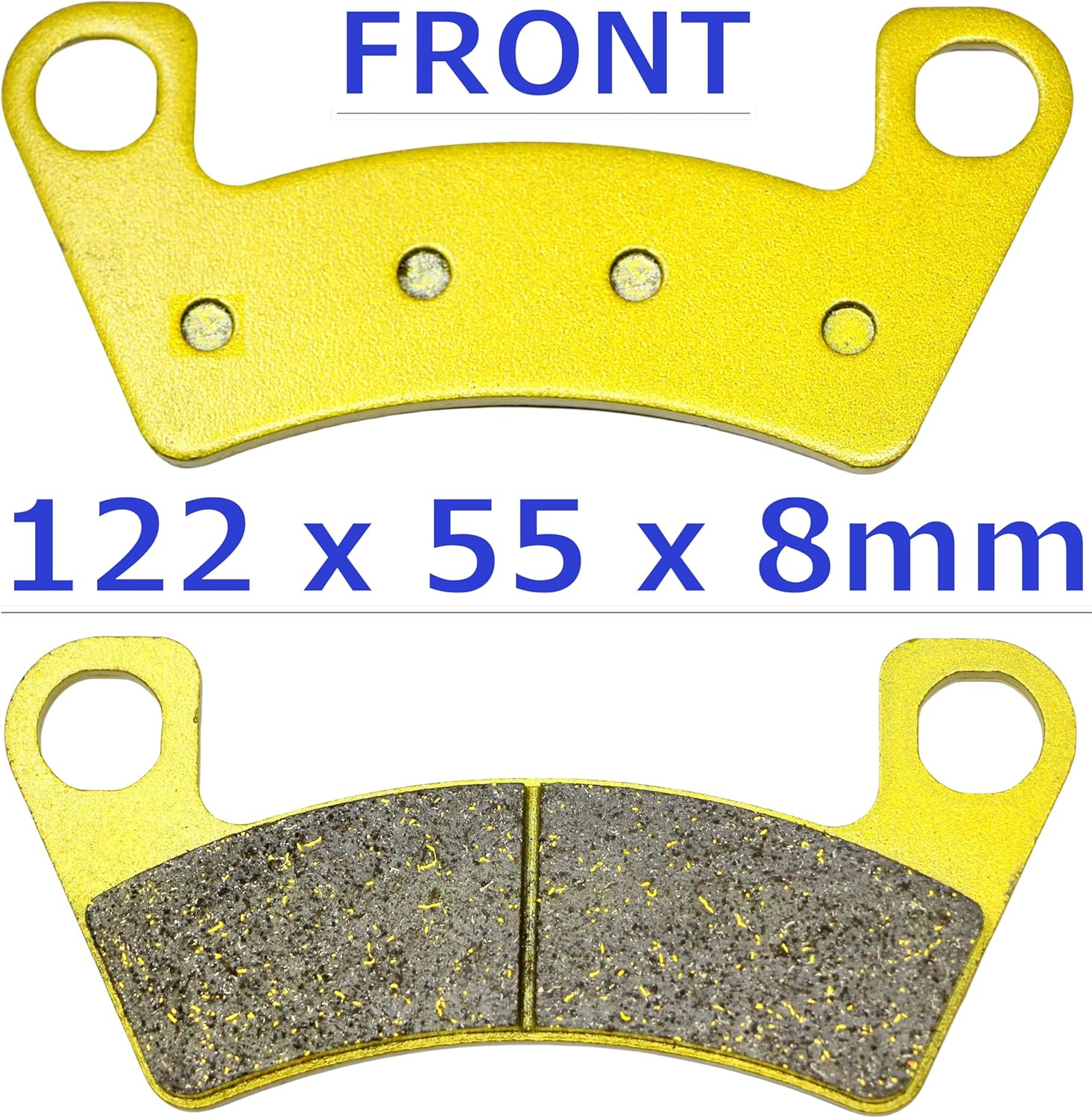 Master Chen Brake Pads for John Deere Gator XUV550 XUV560 XUV590 XUV835 XUV865 RSX860 S4 XUV560E XUV590E Xuv590I XUV590M Rsx860I RSX860E RSX860M Front Rear Brakes FA740 FA742 MC0540-3 image number 5