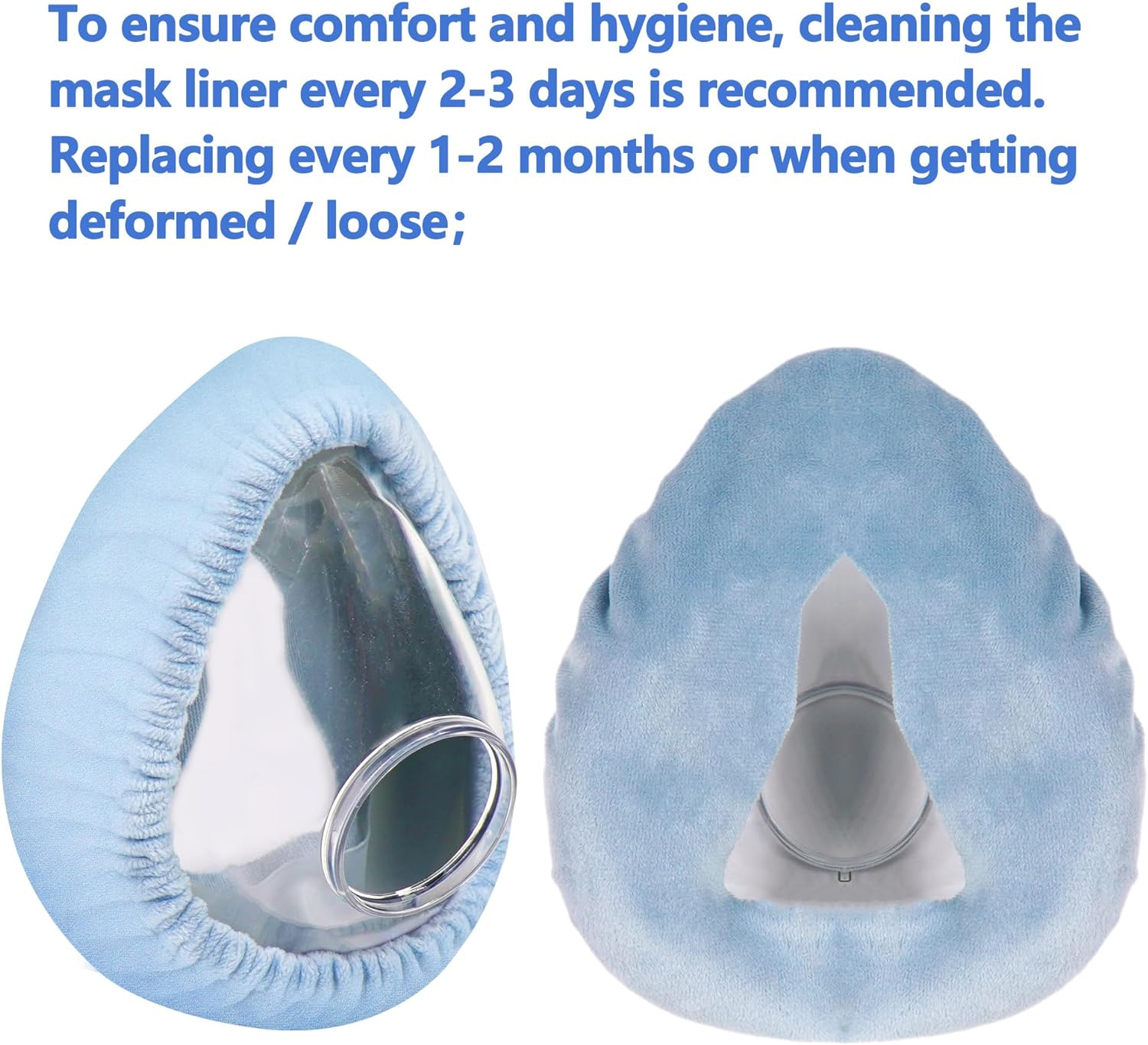 Full Face Mask Liners(M), Reusable Cushion Covers Compatible with Airfit F20& Airtouch F20 for Reducing Red Mark, NOT for Mirage Quattro& F30 Mask - Pack of 6, Great-Value Supplies by Airsmart image number 1