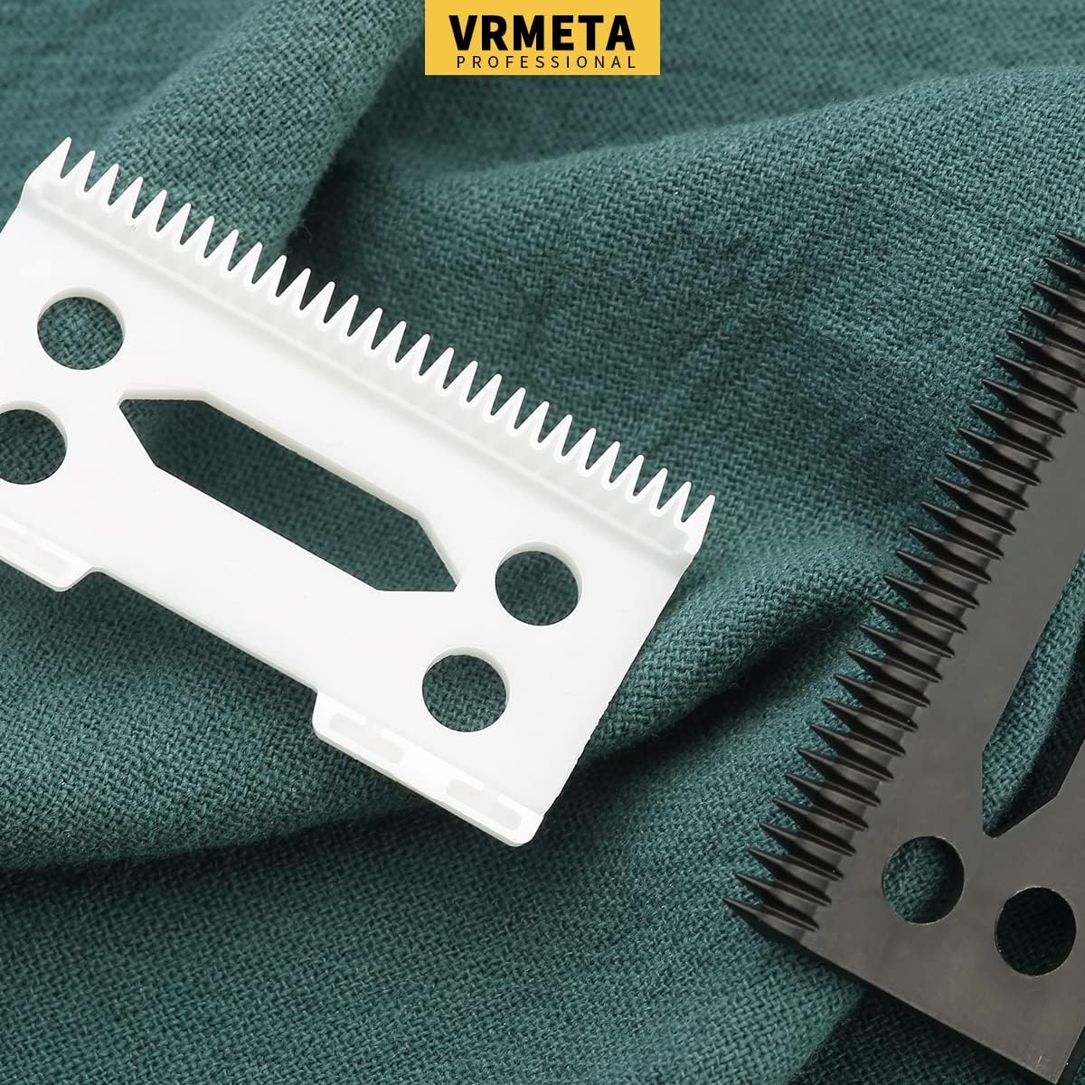VRMETA Professional Hair Clipper Replacement Ceramic Blades, 2 Holes Precision Adjustable Hair Clipper Parts Blade for Wahl Clippers, Wahl 5-Star Senior, Magic Clip image number 3