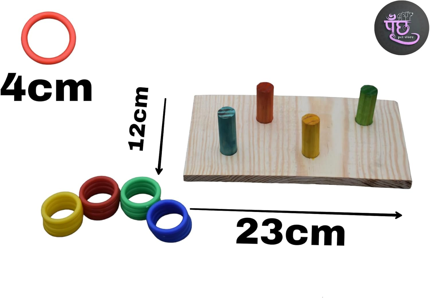 Poonch Bird Brain Stimulating and Color Training Ring Toy for Budgies Cockateil Lovebird and Other Parrots- 16 Rings 4 Color Each. image number 1