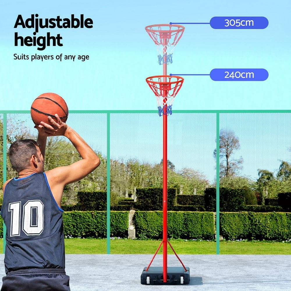 Everfit 3.05M Basketball Hoop Portable Stand System Net Ring Height Adjustable image number 3