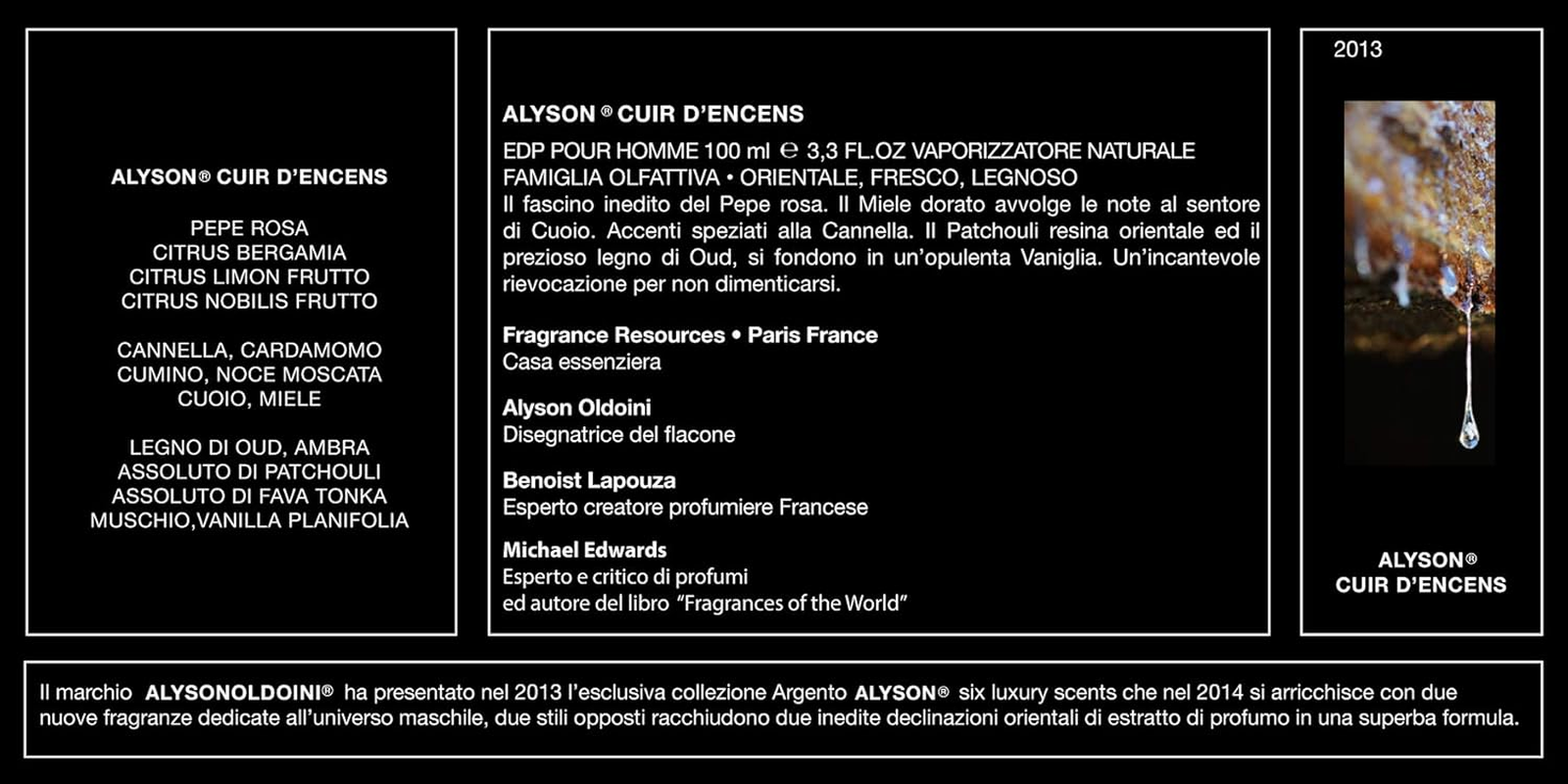 Cuir D'Encens by Alyson Oldoini Eau De Parfum Spray 100 Ml