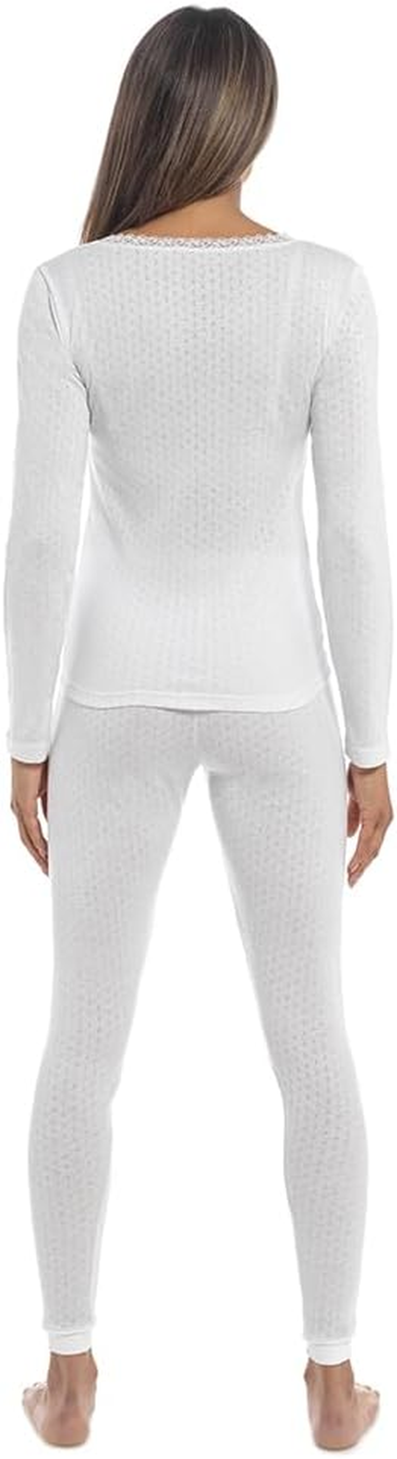 2 Pack Womens Warm Thermal Underwear Long Sleeve, Short Sleeve, Sleeveless Vest and Long Johns image number 5