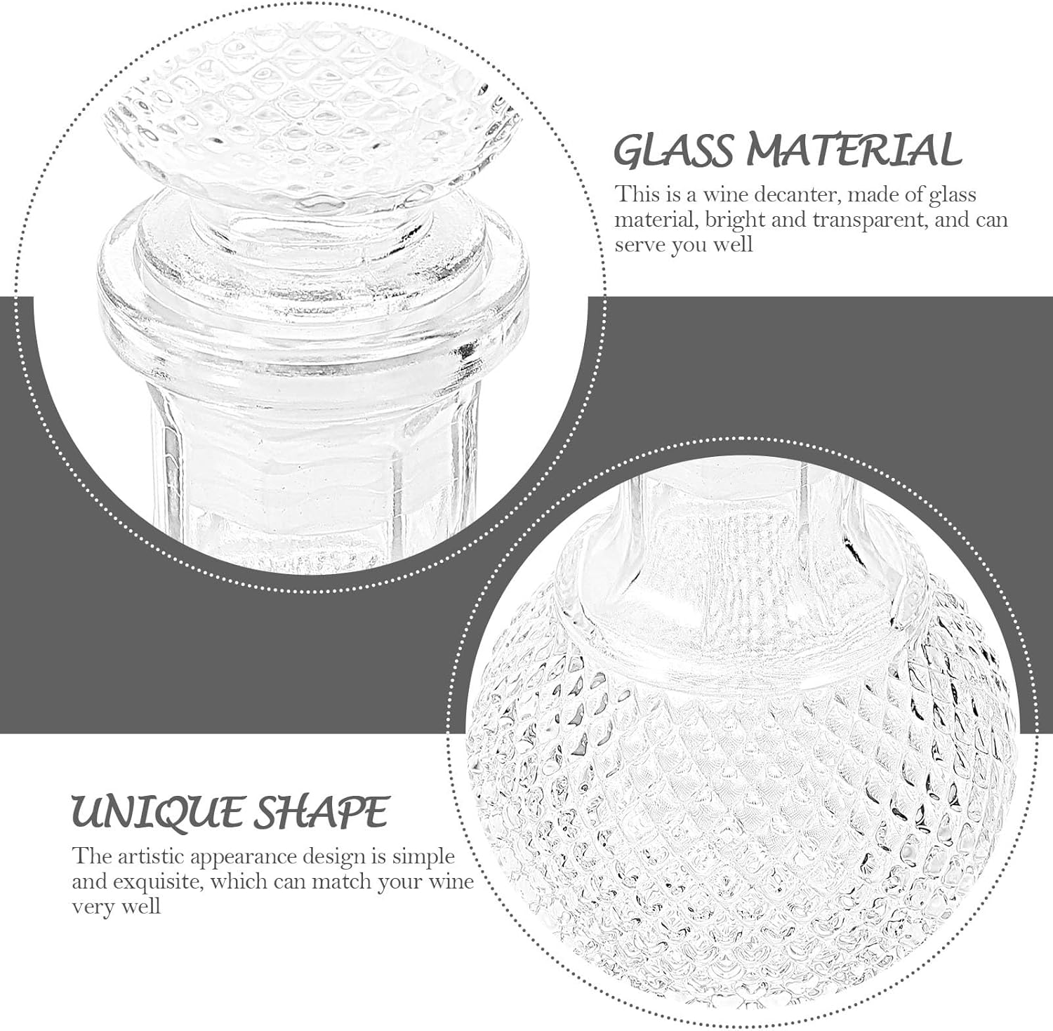 FELTECHELECTR Creative Thickened Glass Liquor Decanter 250Ml Earth Style Cocktail Container Whiskey Bottle Decorative Liquor Dispenser for Home Bar and Entertaining image number 2