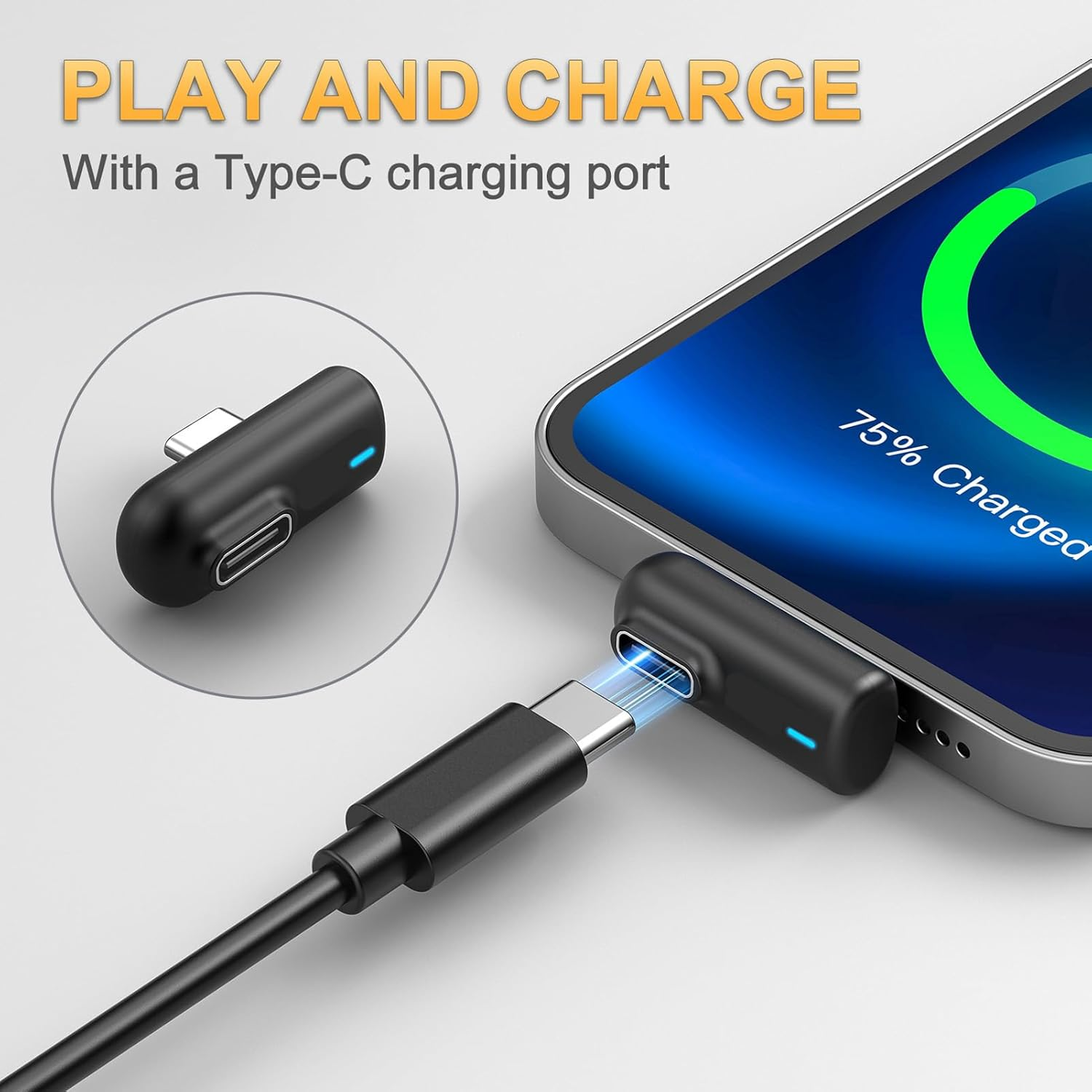 Plyisty Wireless Gaming Earbuds with ENC Mic, 2.4G Wireless/Bluetooth 5.4 Dual Mode Headphone, Low Latency, 3D Sound, for Phone, Laptop, Steam Deck, VR, PC (Black) - White image number 4