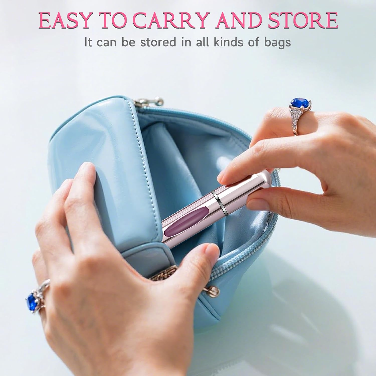 LMXMGRG Mini Perfume Atomiser Refillable Perfume Travel Bottle 5Ml Spray Bottle Portable Refill Pump Case Mini Travel Essentials for Travel Holiday, Outdoor Activities Office 8Pcs image number 4