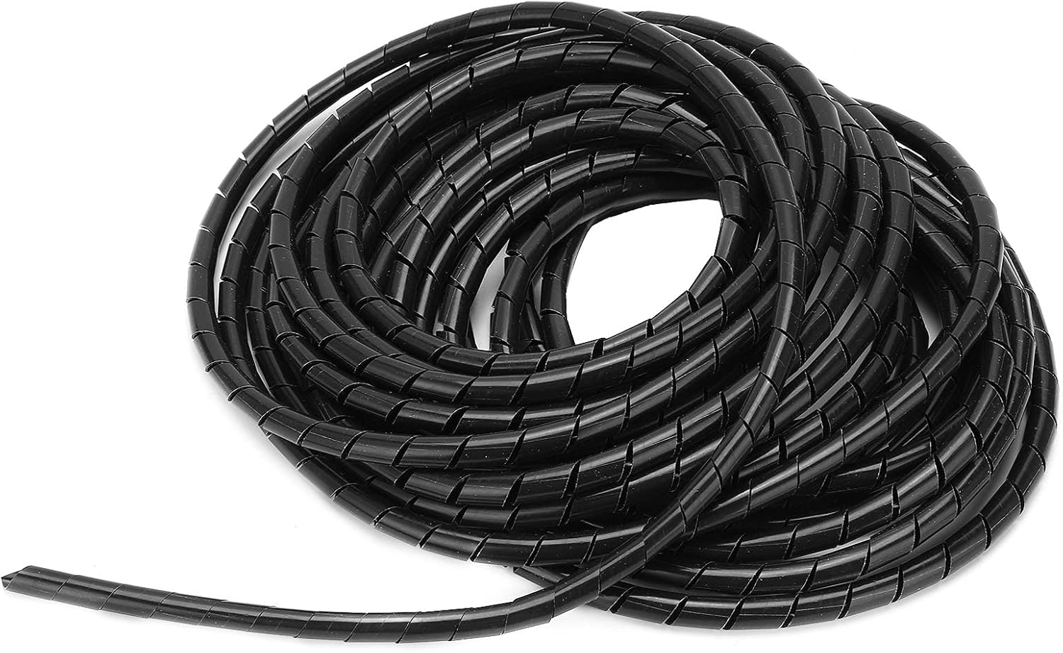 Spiral Wire Wrap Cord Flexible Cable Organizer Management Black &Phi;8Mm, Inner Diameter 6Mm, Length 10 Meters, for Wiring in Computer Room, Workshop