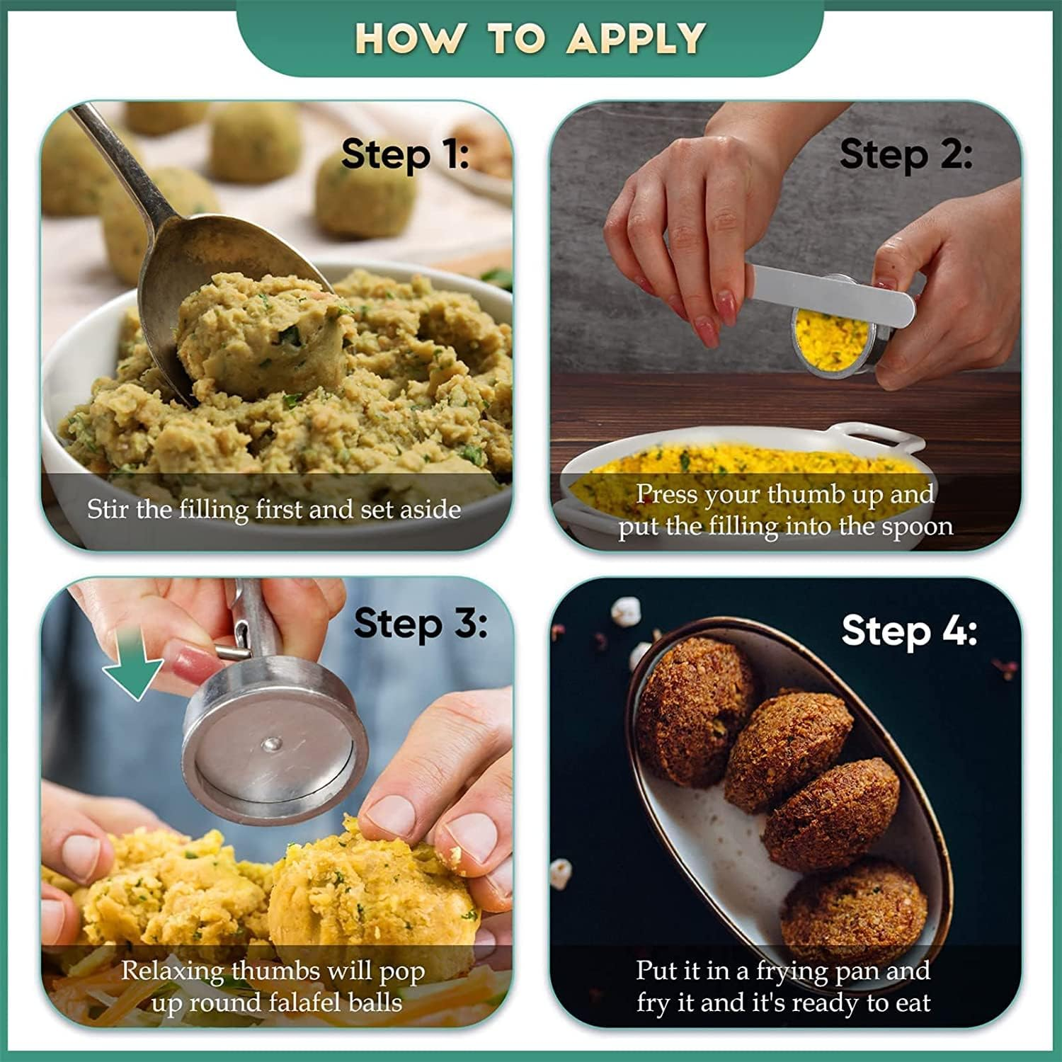 Meatballs and More Stainless Steel Meatball Machine Non-Stick Meatball Maker|Easy to Scoop up and Put Down image number 2