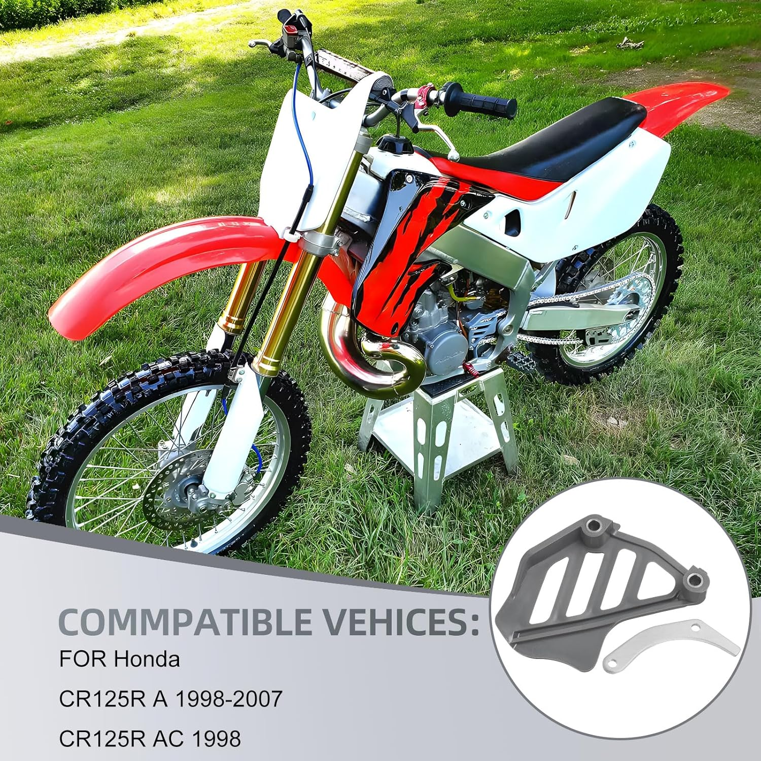 Front Sprocket Cover & Chain Guide for Honda CR125R 1998-2007 image number 4