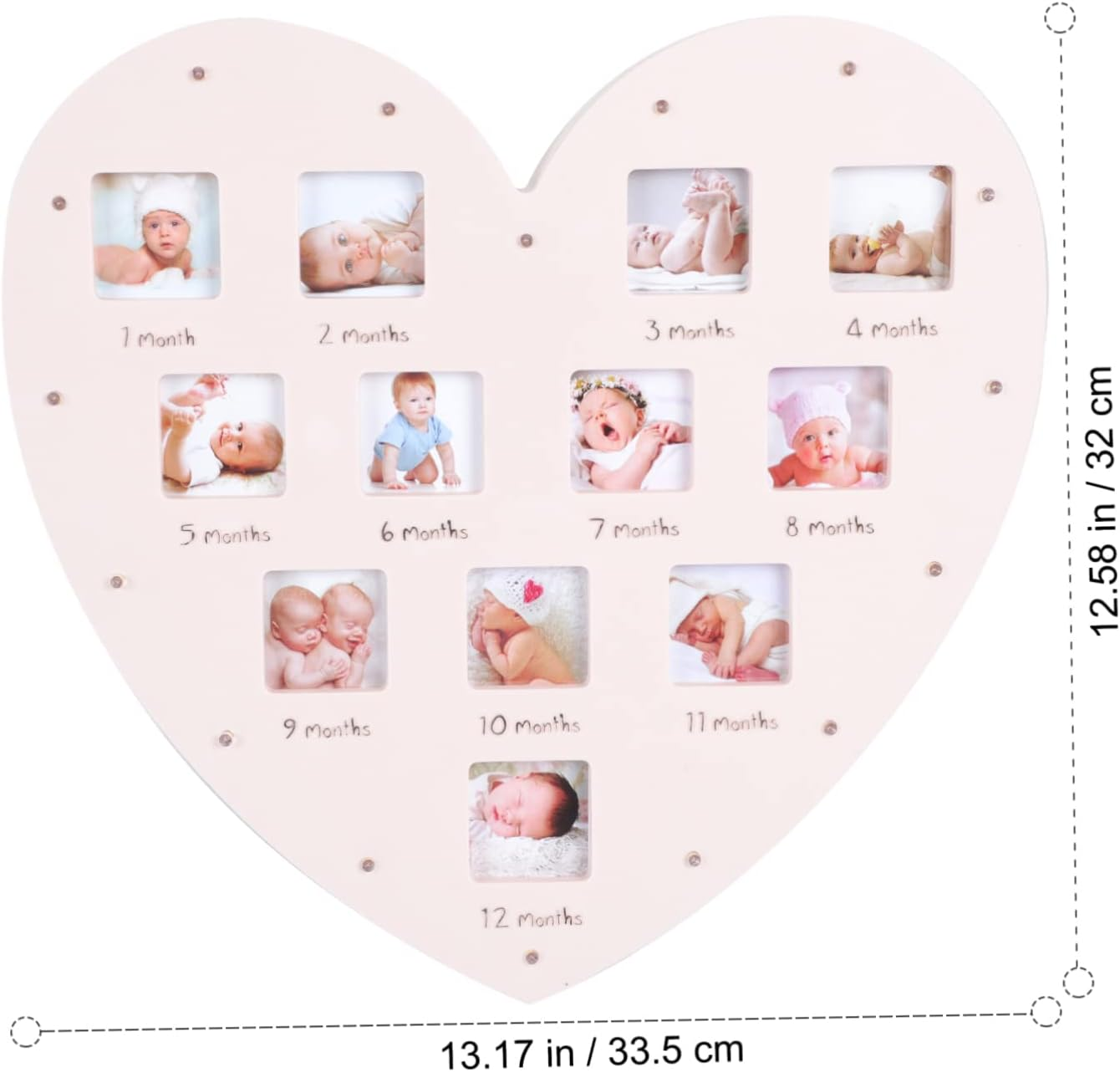 Growth Record Photo Frame Shape Picture Frame for First Year Boy Girl Gifts Birthday image number 5
