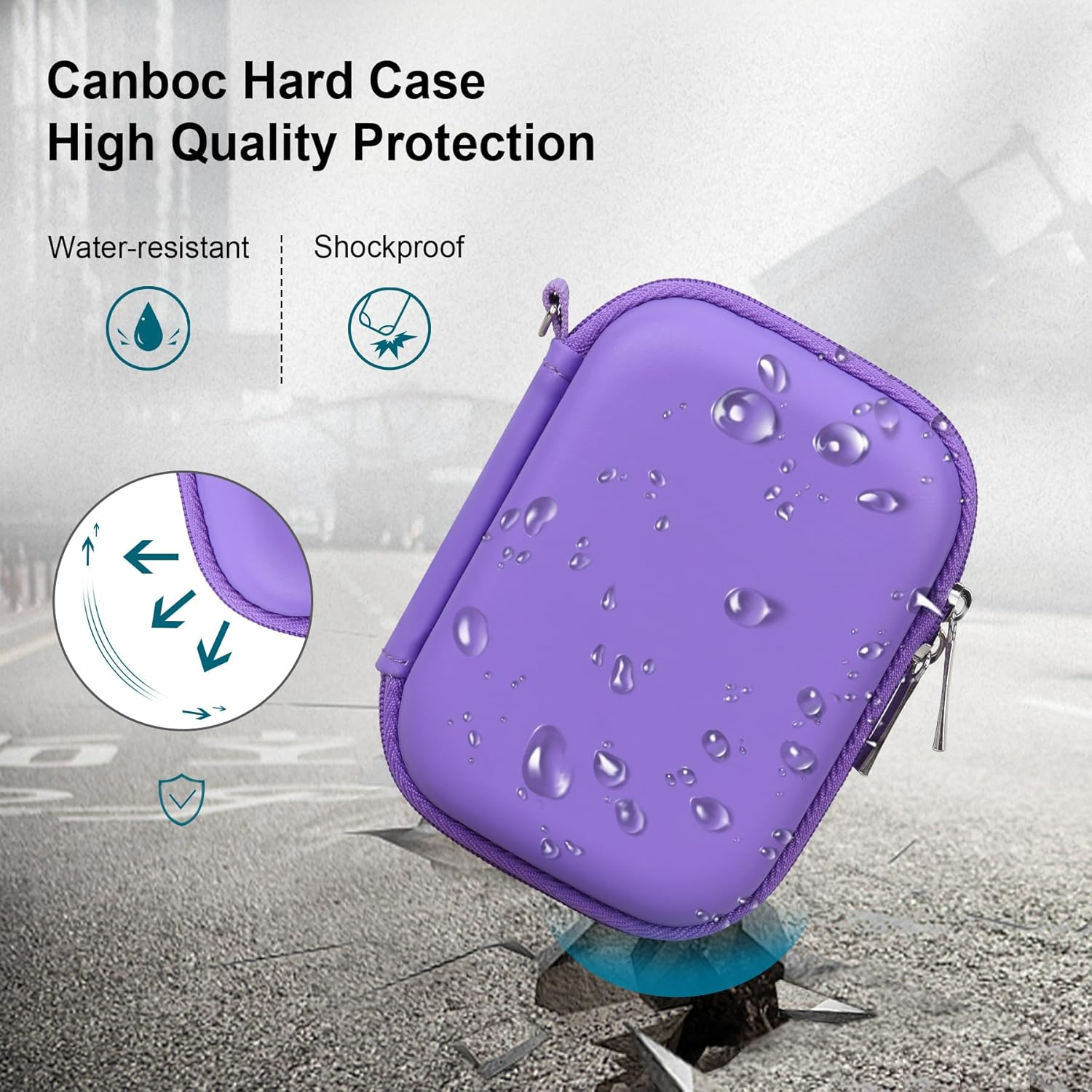 Canboc Hard Carrying Case for Bitzee/Bitzee Disney/Bitzee Magicals Interactive Toy Digital Pet, Virtual Electronic Pets Kids Toys Storage Bag, Purple+Purple (Case Only)