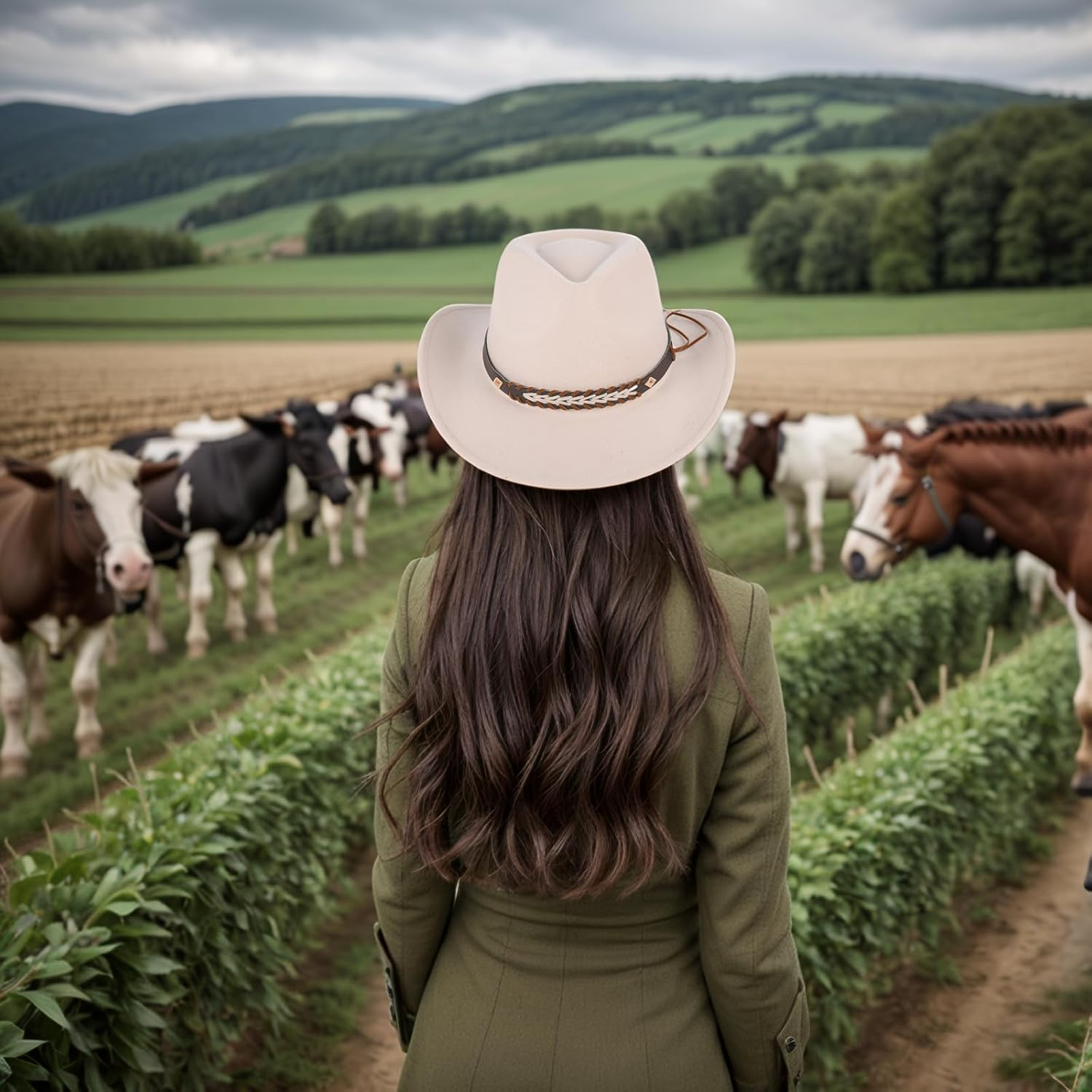 Cowboy Hat with Cowgirl Hat Beige West Cowboy Hat Wide Edge Felt Cowboy Hat Cowgirl Hat Fedora Hat Men Wide Brim Hat