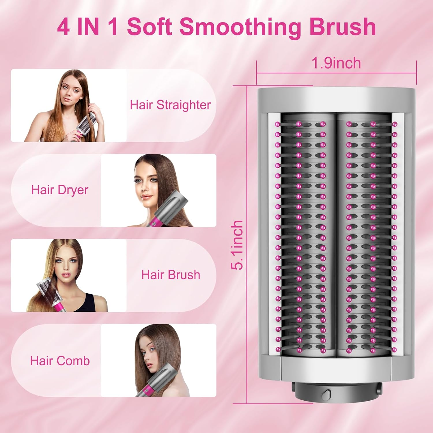 ZEPHBLOW Soft Smoothing Brush Replacment for Dyson Airwrap, Hair Stying Drying Comb for Fine Hair to Smoothing and Straight, Replacement Attachment for Part No.971891-05 image number 1