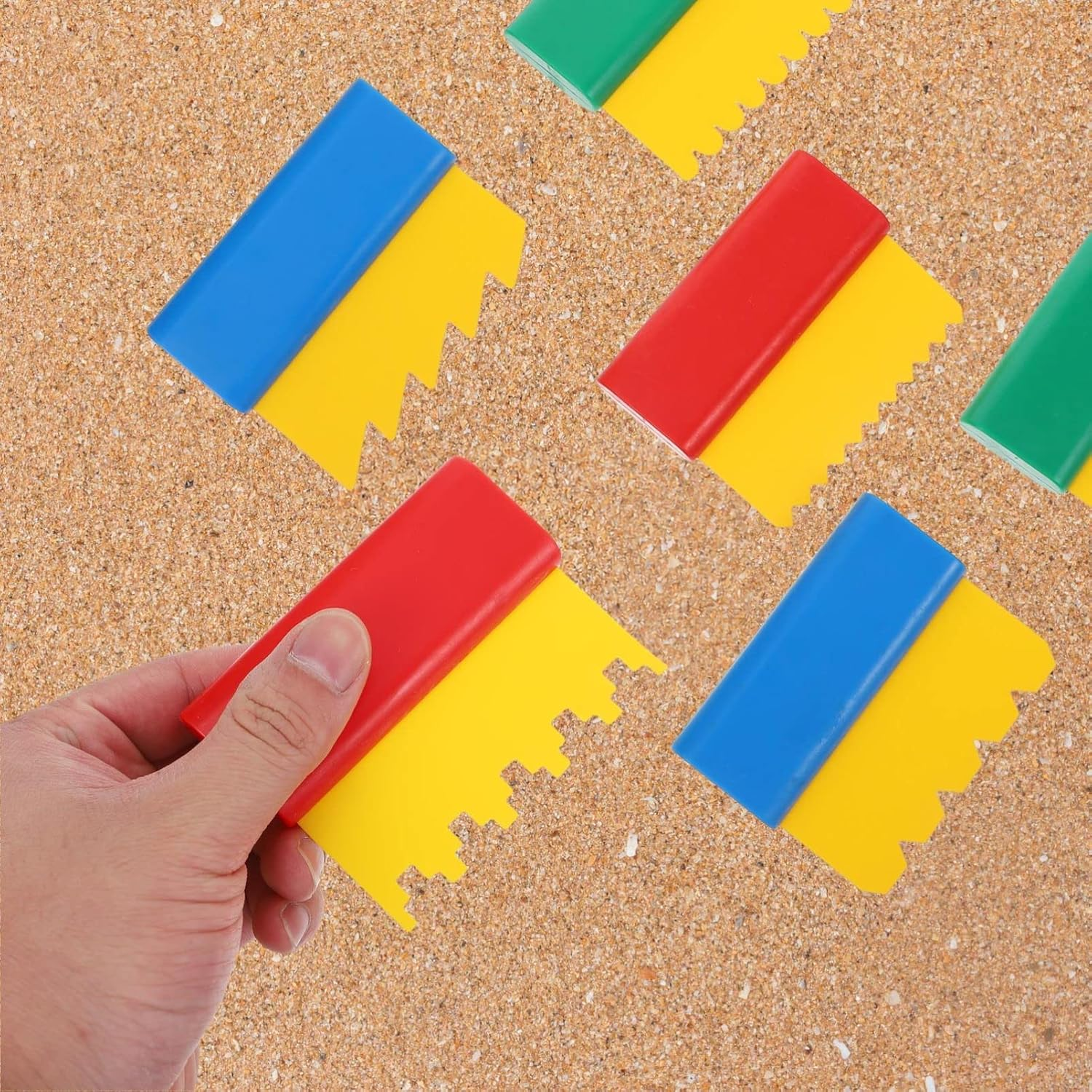 6Pcs Boys and Girls Painting Tools Diy Line Graffiti Scrapers Creative Art Drawing Painting for Boy Girl School Supplies Childrens Paint Brushes image number 4