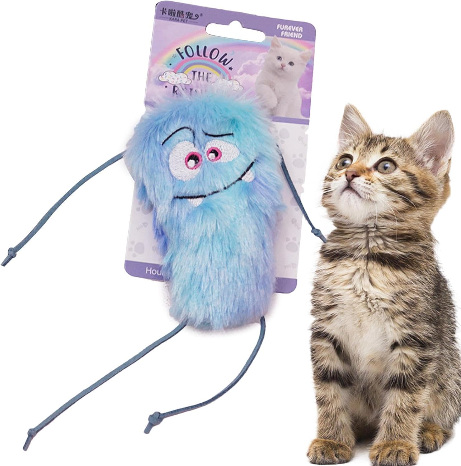 Catnip Toys Plush Cat Chew Toy, Cute Plush Cartoon Cat Toys Interactive for Indoor Cats, Kitten Teething Toys for Fun and Healthy Chewing, Kitten Supplies Pouxa image number 6