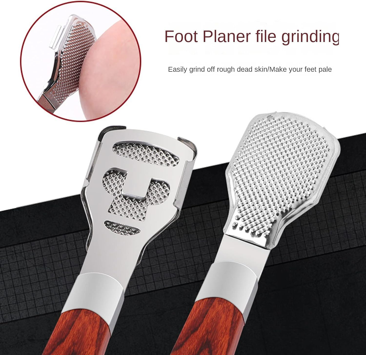 Callus Remover Callus Rasp Callus File for Feet Care Pedicure Kit Tools, Metal Scraper with 10 Blades image number 4