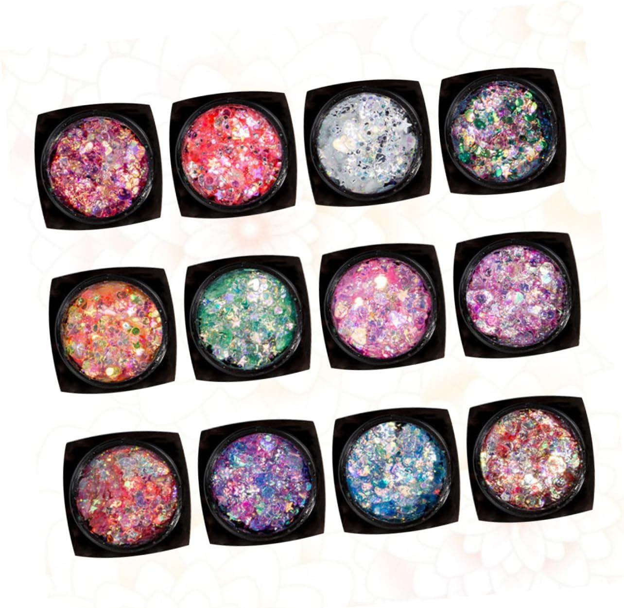 NOLITOY 2Pcs Sequined Body Gels Set Colors Brilliant Facial Body Decor for Makeup Manicure image number 5