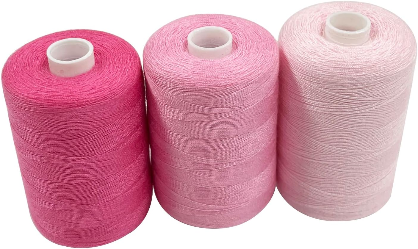 Haobase Sewing Thread Assortment Coil Black 1000 Yards per Spool 40S/2 Polyester Thread Sewing Kit for Hand and Machine Sewing