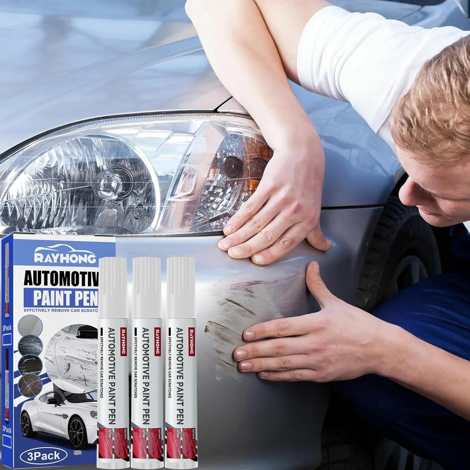 Car Scratch Remover Pen? - Durable Paint Pen,Vehicle Scratch Repair Pen Marker Paint Strop-Au image number 2