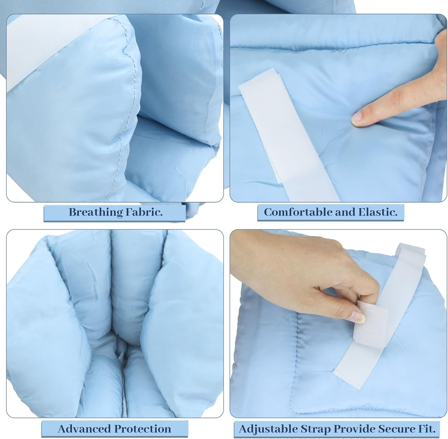 1 Pair Heel Protectors Cushion, Assistive Heel Protectors, Heel Pillows Pads, Foot Boot for Injuries for Pressure Sores, Heel Cushion Protector Pillow to Relieve Pressure image number 4