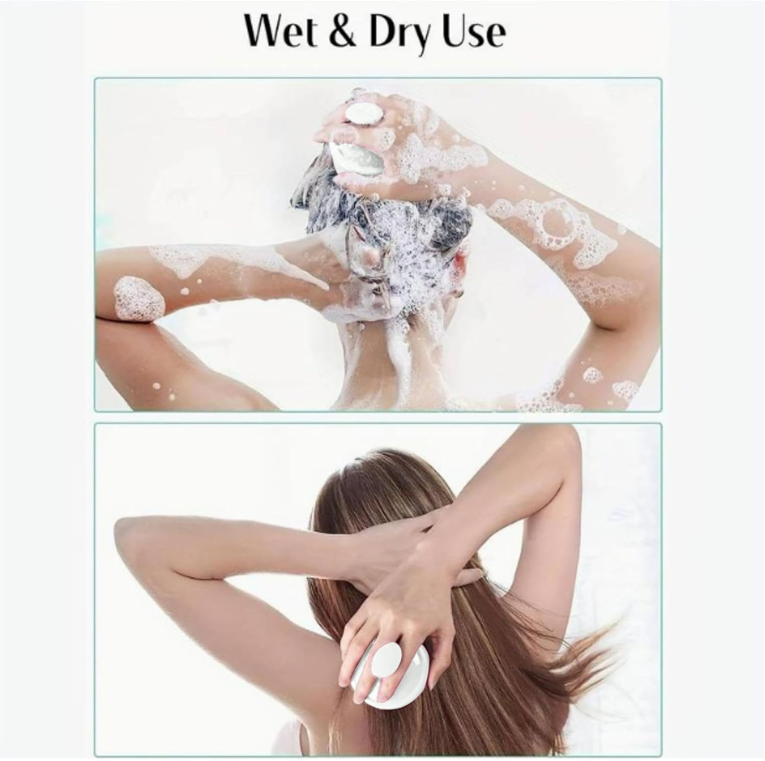 Silicone Hair Scrubber,Detachable Scalp Massager Hair Scrubber | Multifunctional Shampoo Brush Ergonomic Scalp Scrubber for Travel Hotel Bathroom image number 5