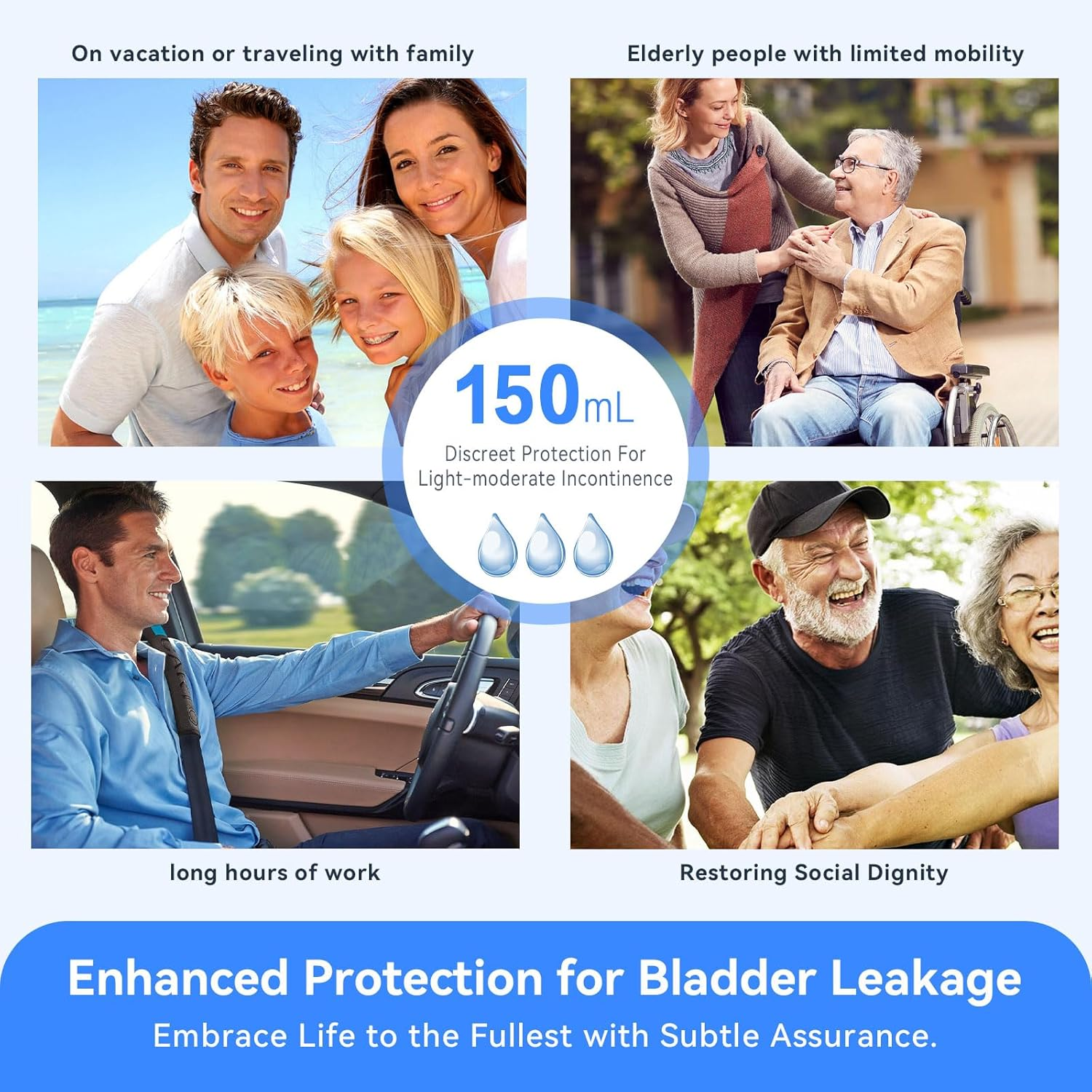 Mens Incontinence Briefs 3-Packs Men&rsquo;S Incontinence Underwear Cotton Washable Reusable Incontinence Underwear for Men (S) image number 3