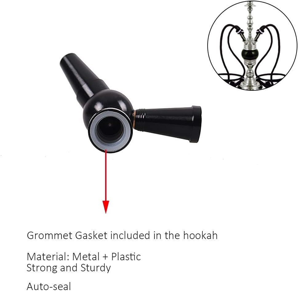 Hookah Hose Adapter Splitter 1 to 2 Connector Hookah Accessories Auto-Seal Shisha Hookah Hose Splitter Adapter Metal image number 4