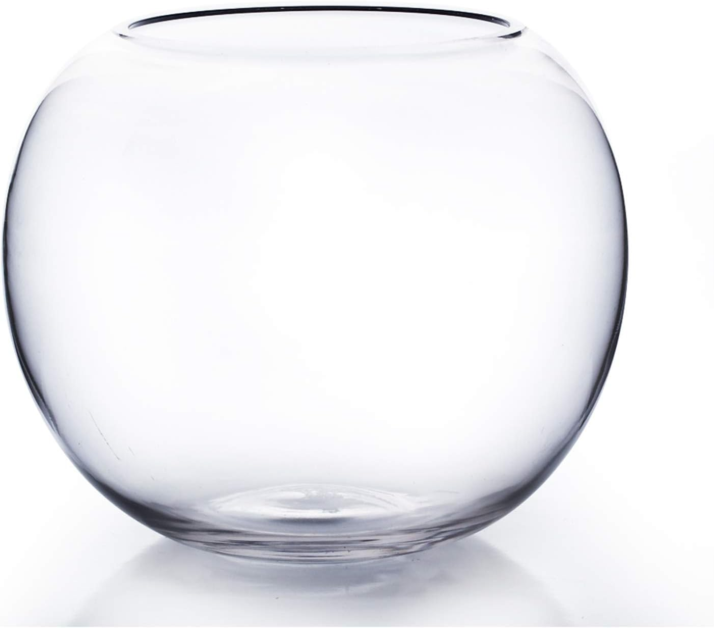 WGV Bowl Glass Vase, Diameter 8", Height 6", Open Width 5", (Multiple Sizes Choices) Clear Bubble Planter Terrarium Fish Bowl for Wedding Event Home Decor, 1 Piece (VBW0008A) - 10"D 1 Piece