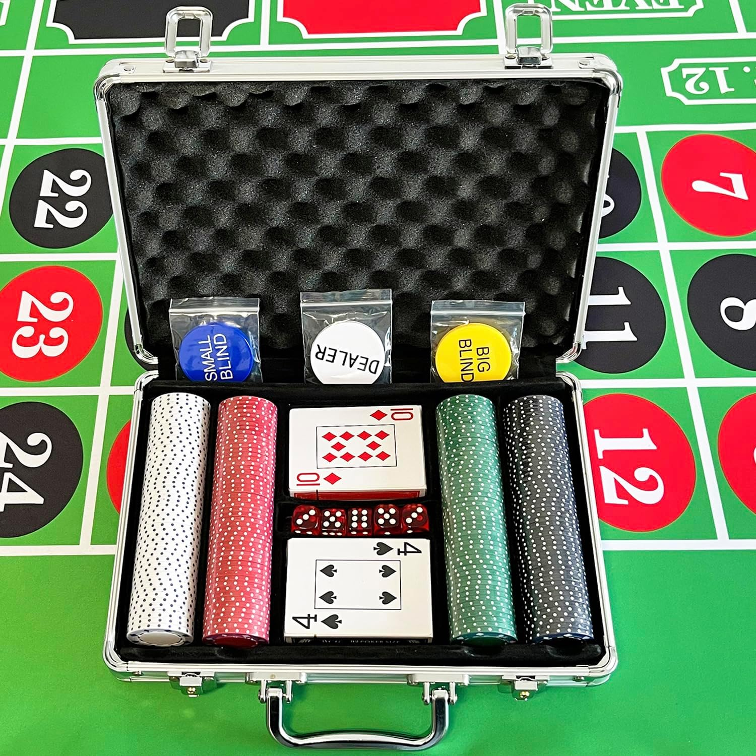 SEETOOOGAMES 200Pcs Capacity Empty Aluminum Poker Chip Case Only image number 4