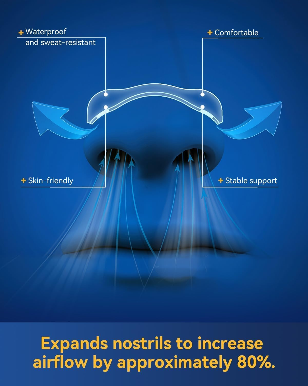 Magnetic Anti-Snoring Nose Strips (30-Day Value Pack) | Reusable Nasal Dilator for Increased Oxygen & Better Sleep | Non-Invasive, Drug-Free Snore Relief (Black)