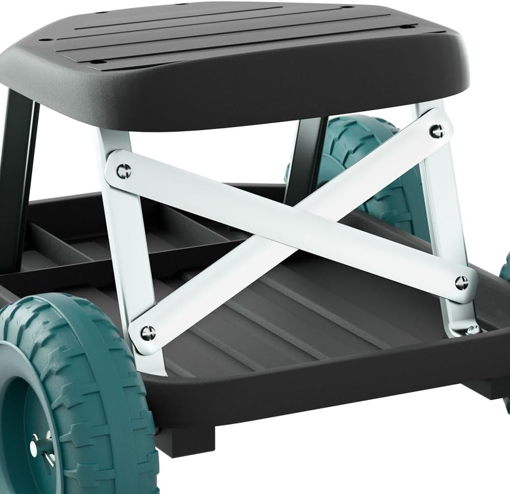 Gardeon Garden Rolling Cart Stool with Wheels, Plastic Carts Scooter Tool with Seat Outdoor Beach Lounge Camp Camping Gardening Helper Supplies Transportation Sport image number 6