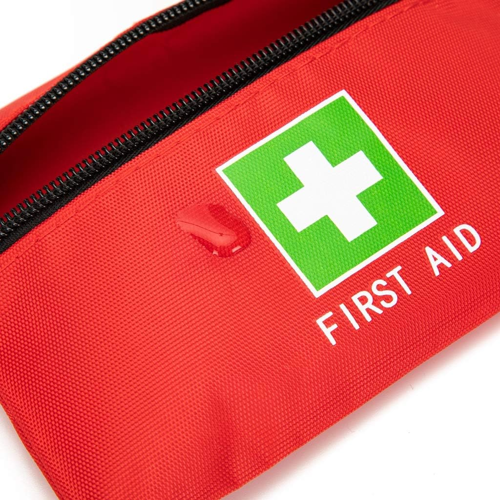 Red Emergency Bag First Aid Bag Small Empty Travel Rescue Bags Pouch First Responder Storage Medicine Pocket Bag for Car Home Office Kitchen Sport Outdoors Bag Only (6.3X4.3Inch/16X11Cm) image number 1