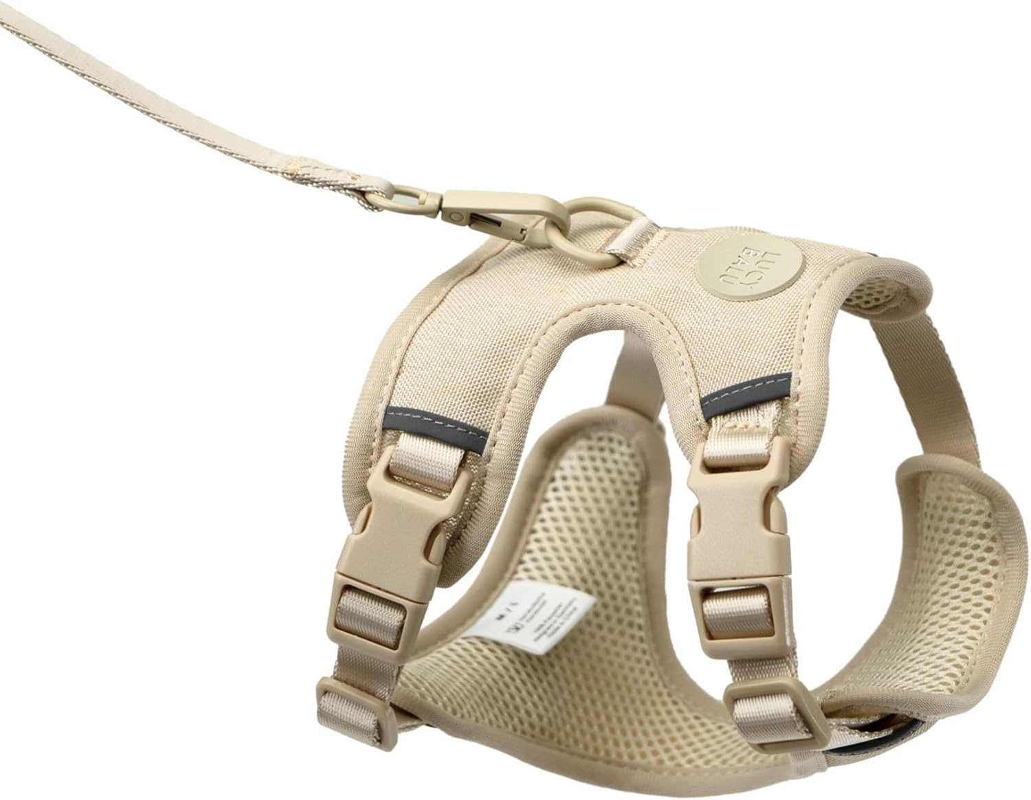 Lucybalu&reg; Explorer Cat Harness with Lead, Escape Proof, Airtag Compartment, Safety Harness with Lead for Cats, Sand M/L image number 5