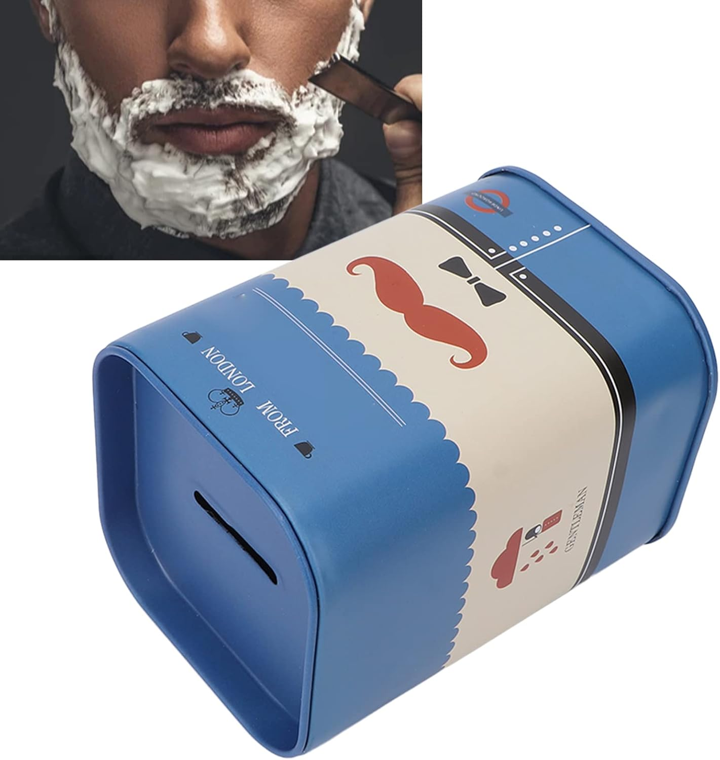 Disposal Blade Container, Blade Disposal Case Beautiful Practical Easy to Use Compact Structure Smoother for Home(Blue Beard) image number 2