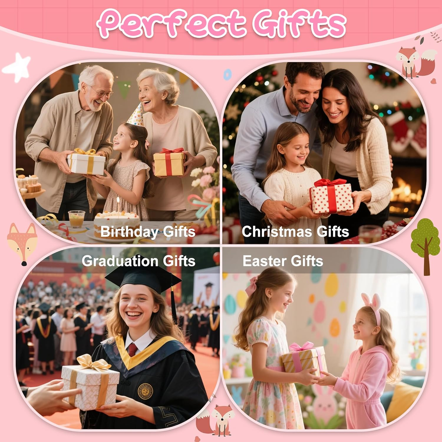 Okayera Fox Lamp, Squishy Fox Silicone Lamp for Children, Auto-Off Rechargeable Dimmable Night Light, Creative Gifts for Breastfeeding, Children'S Room, Baby Girls, Women, Toddler image number 4