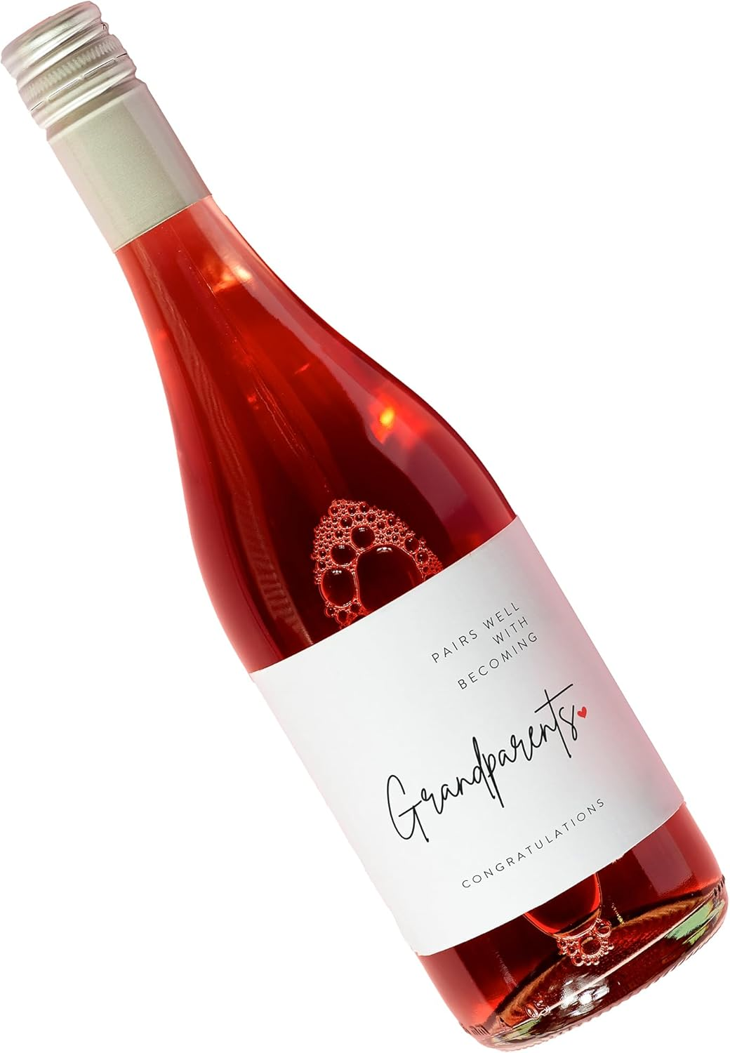 OZ DECO Pregnancy Announcement Wine Labels for New Grandparents - Waterproof, Easy Apply - 2-Pack, Made in Australia (L) image number 1