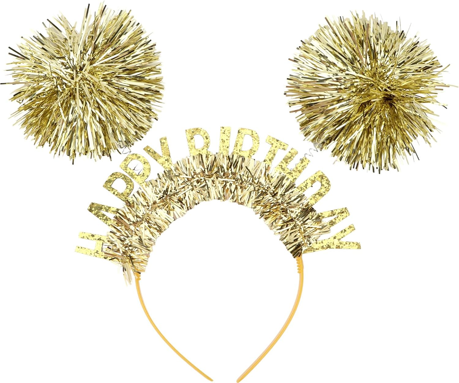 Exipsat Golden Birthday Crown Happy Birthday Headband, Colourful Beads & Stones Decorated Headband for Birthday Girls, Women'S Party Headpiece image number 6