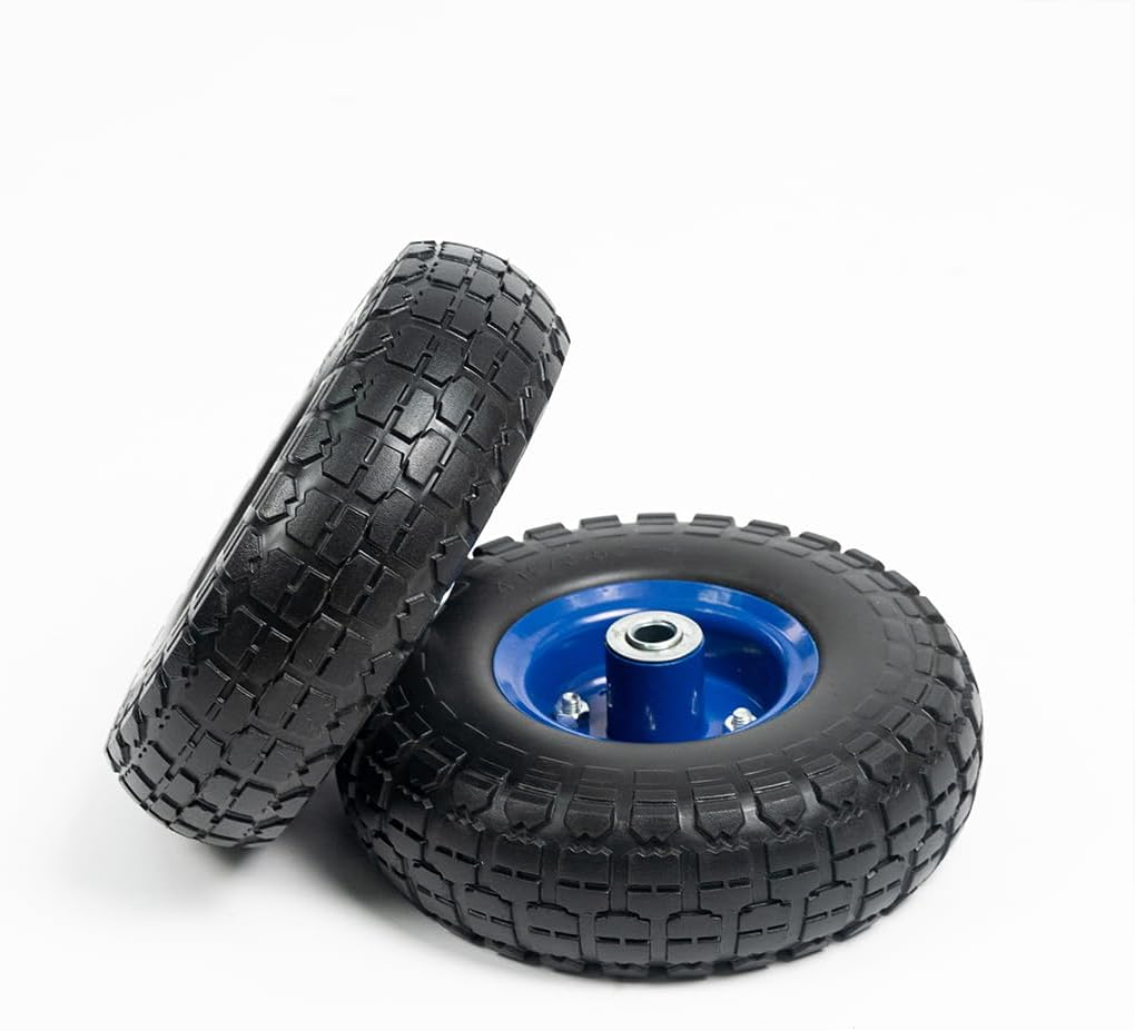 16" Solid Tyre, Puncture-Proof Solid Rubber Tyres, Wheelbarrow Wheels Flat Proof 25Mm Bore 6.5"-8", for Garden Wagon/Wheelbarrow/Hand Truck/Trolley Dolly/Lawn Mover Replacement image number 1