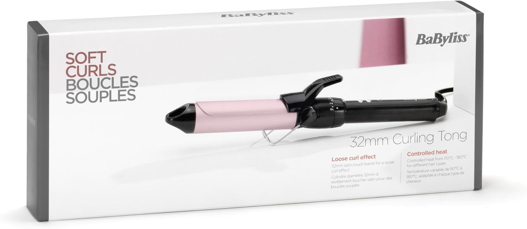 Babyliss 32Mm Curling Iron with Large Diameter Clip for Natural Loose Curls Black image number 5