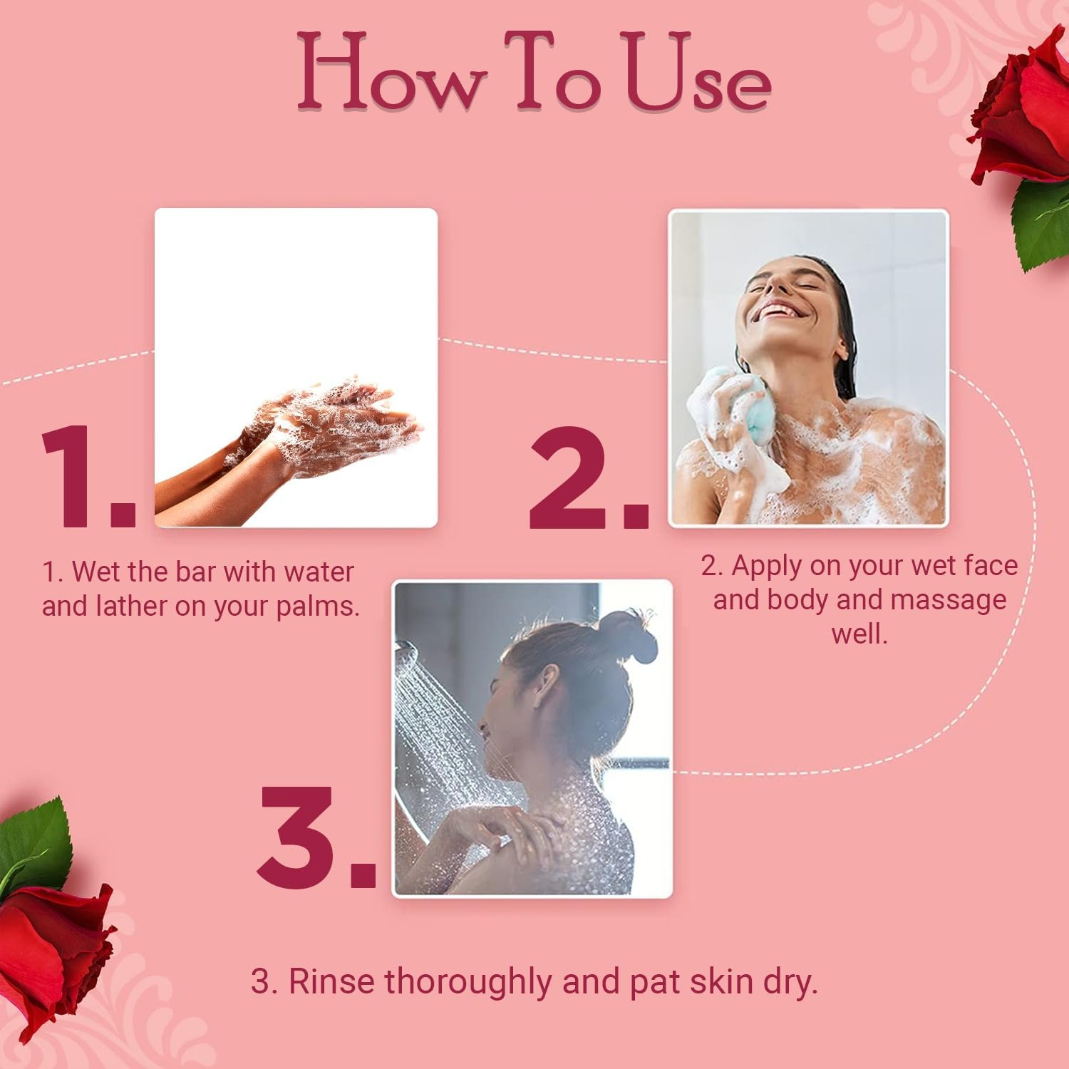 Seer Secrets 100% Natural Luxury Handmade Gemstone Ruby Bath Bar | Made with Organic Ingredients | Bath Soap Free from Paraben, Sulphate & Chemicals Pack of 3-161 * 3 Gm image number 1