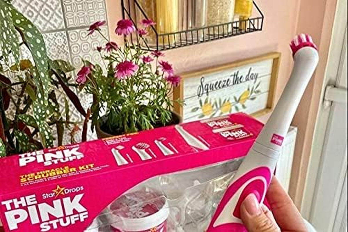 Britains Beauty the Miracle Stuff Brush Set the Pink Stuff Star Drops 2 Cleaning Paste Electric Brushes with 4 Brush Heads image number 3