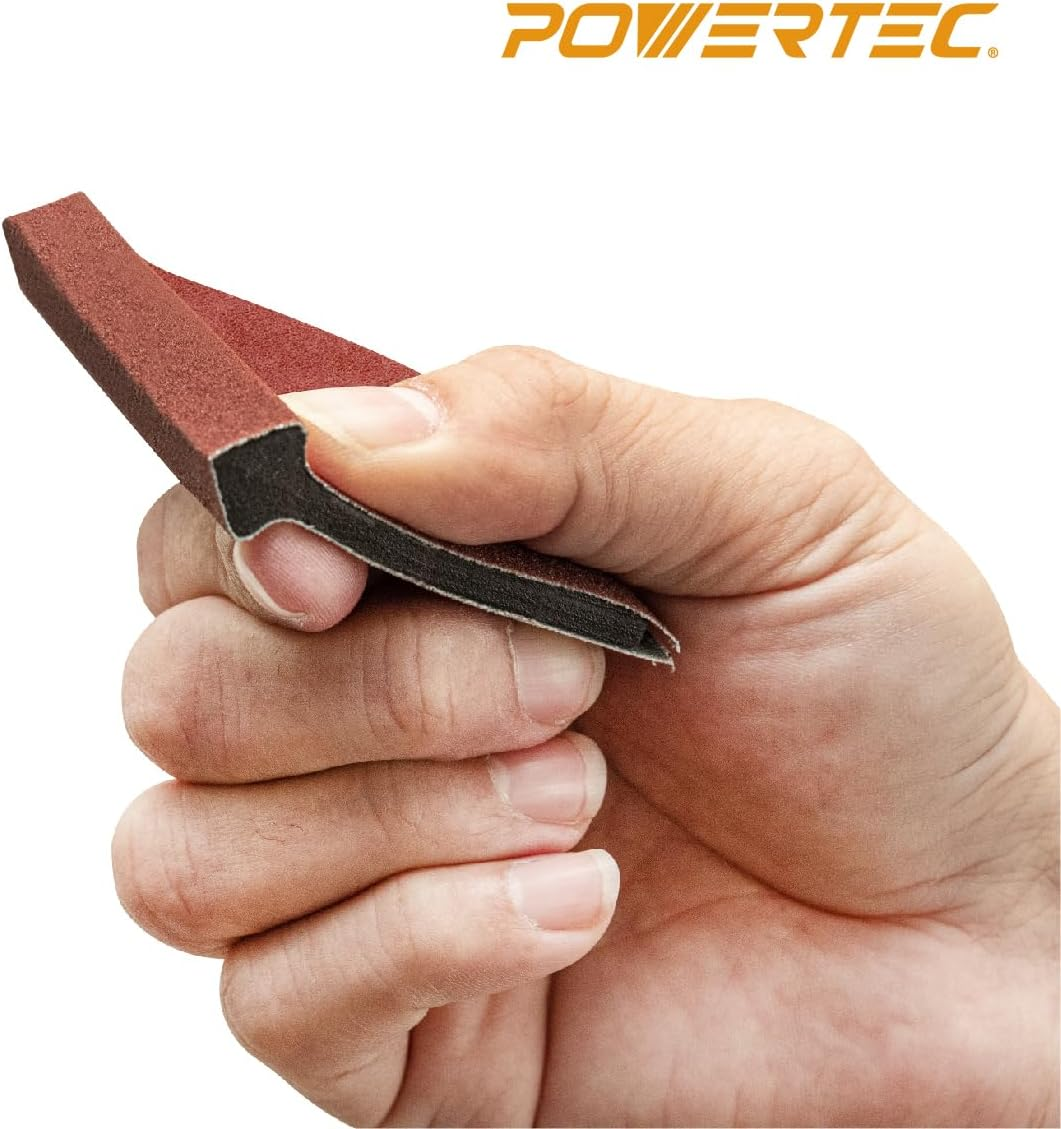 POWERTEC 71620 21-Profile Contour and Angle Sanding Grip Pack 11Pc Set &ndash; Double Ended Flex Foam Sanding Pads for Woodworking image number 3