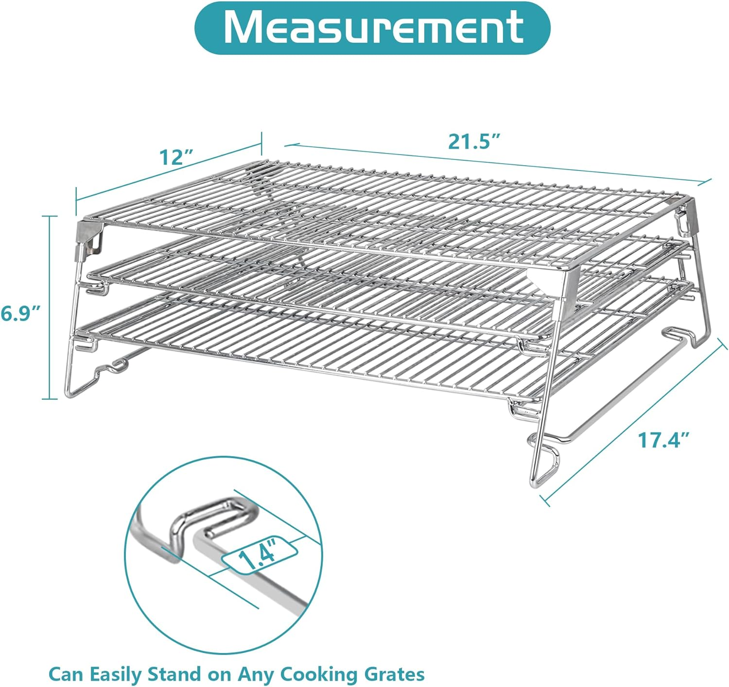 Jerky Racks for Traeger Pro 575 22 34 Pit Boss More Barrel Pellet Grill Smoker Parts 3 Tiered Folding Barbecue Grilling Rack Stainless Steel Cooling Seasoning Smoking Warming BBQ Accessories