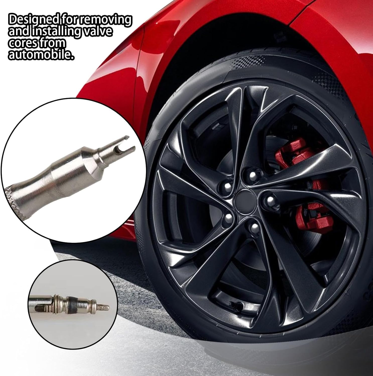 Tire Valve Stem Removal Tool, Portable Automotive Tire Valve Stem Tool Keychain, Car Accessories, Installation Removal Tool for Bicycles, Motorcycles, Electric Vehicles