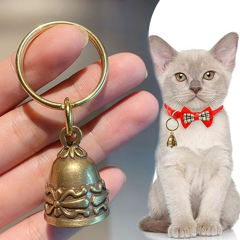 4Pcs Copper Collar Bell for Small Pet, Bell for Cats and Small Dogs Pet Anti-Lost Pendant