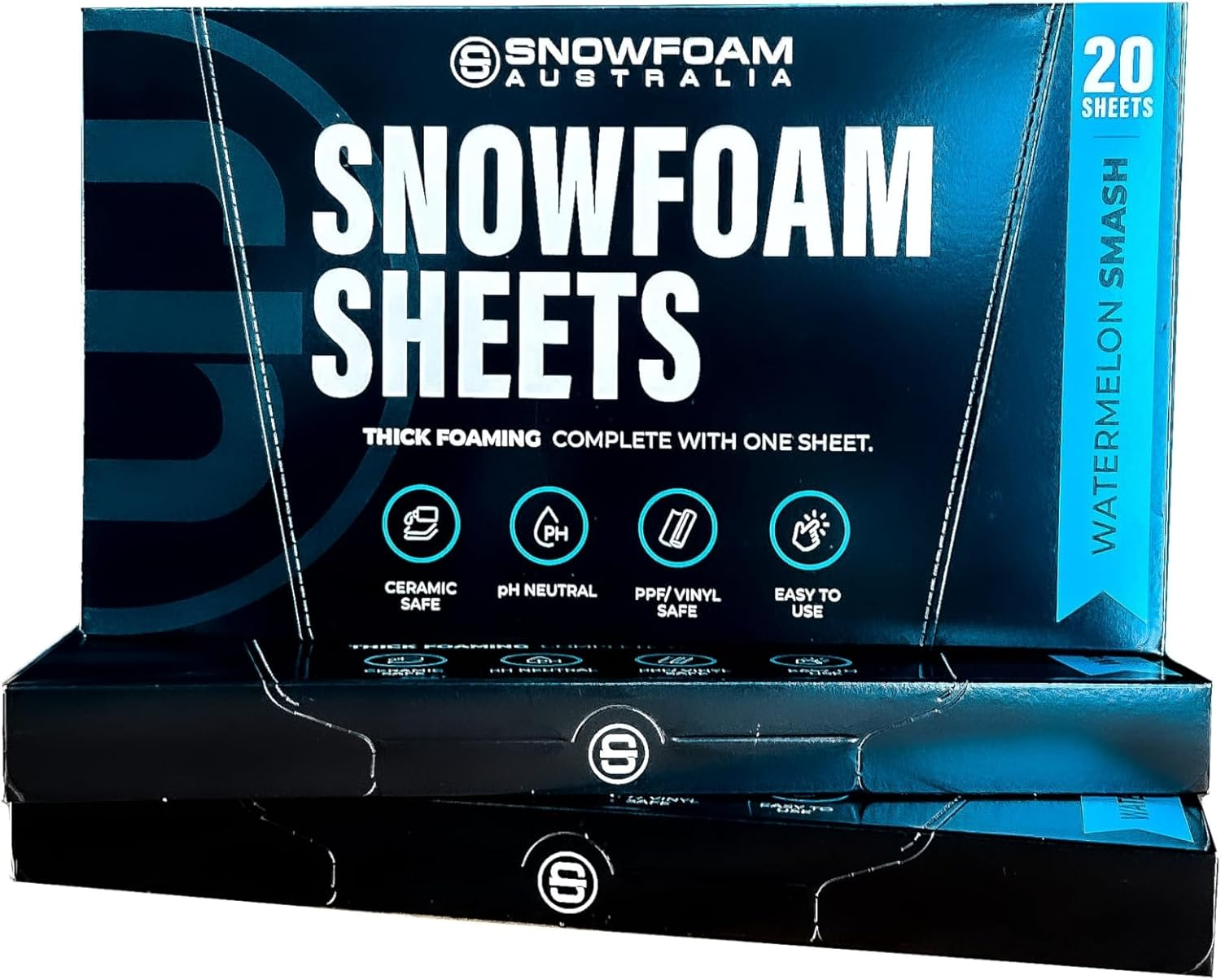 Snow Foam Eco-Friendly Thick Foam Car Wash Sheets - 20-Pack, Watermelon Smash Scent, Biodegradable & Plant-Based Detergent, Compact & Ph-Balanced Automotive Cleaner for Foam Cannon & Bucket Wash image number 1