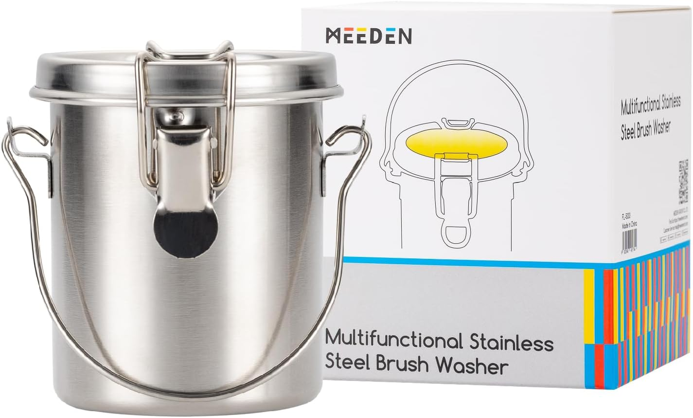 MEEDEN Portable Paint Brush Washer: Airtight Stainless Steel Artist Brush Cleaner for Oil & Acrylic Painting - Small image number 2