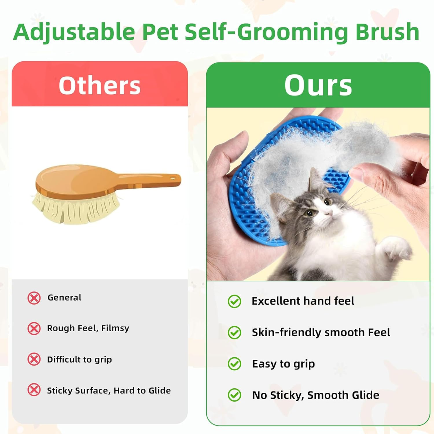 CLERIVI Cat Self Groomer, 4PCS Silicone Corner Chin Scratcher, Rubber Face Grooming Brush for Indoor Cats, Wall Brush for Sofa Table Legs, Multiple Colors
