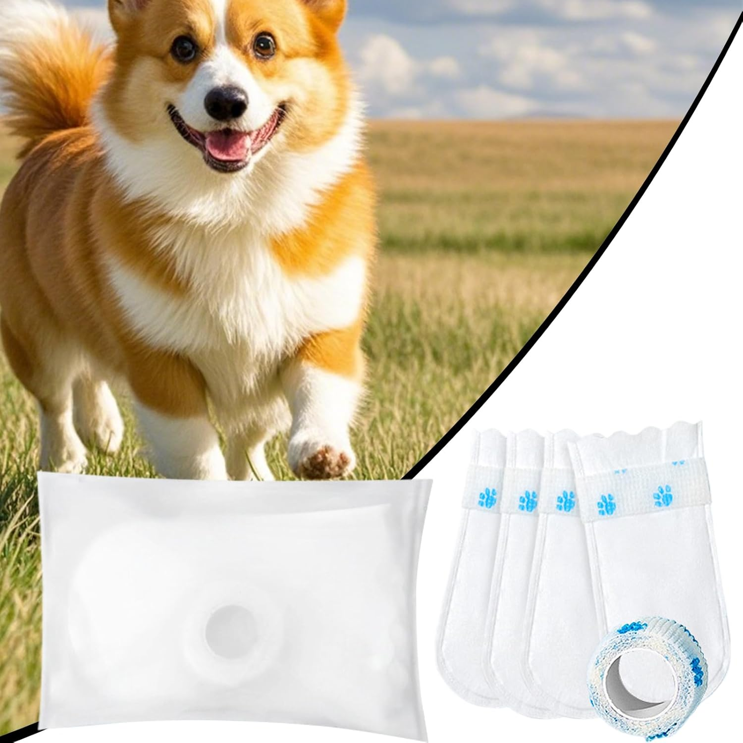 Dog Paw Protector,Elastic Puppy Foot Cover - Breathable Scratch-Proof Dog Paw Protector Booties for Running Outdoors Walking Hiking image number 3